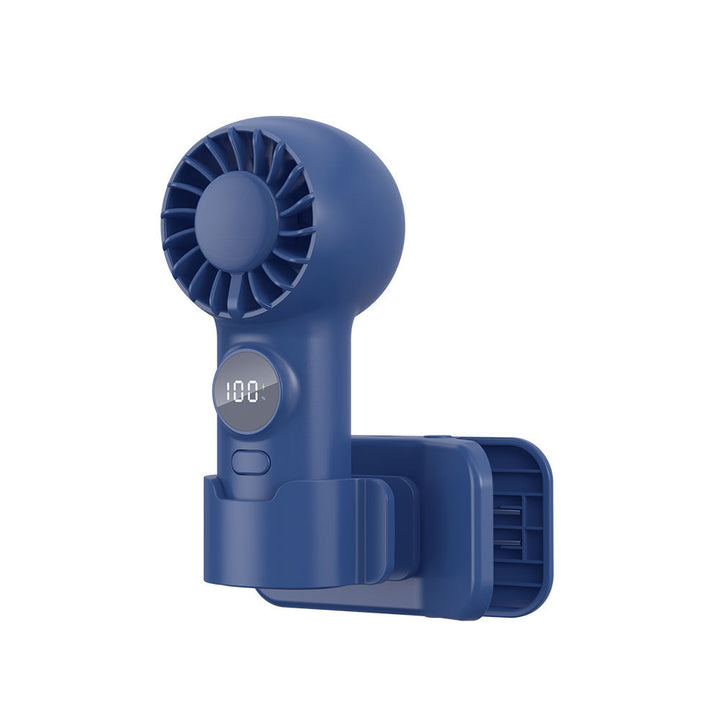 Unisex Mini Digital Display Rechargeable Handheld Fan Bowlift