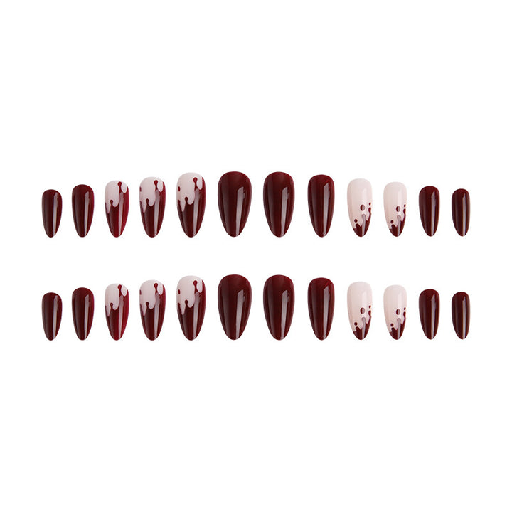 Artful Nail Tips with Drop Design Bowlift