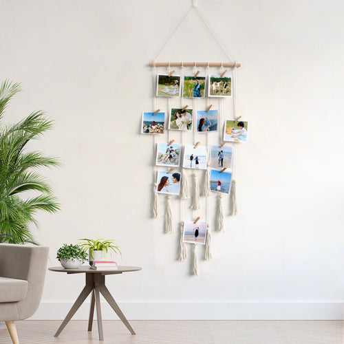 Decorative wall hanging with fringes