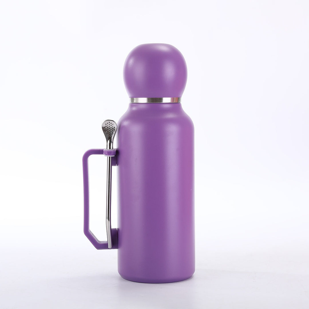 Ladies insulated multifunctional drinking bottle with integrated tea strainer Bowlift