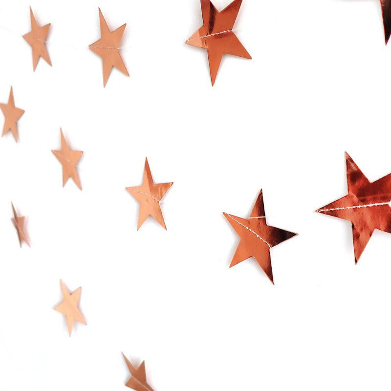 Unisex nan hanging star garlands made of metallic paper for party decoration and photo background Bowlift