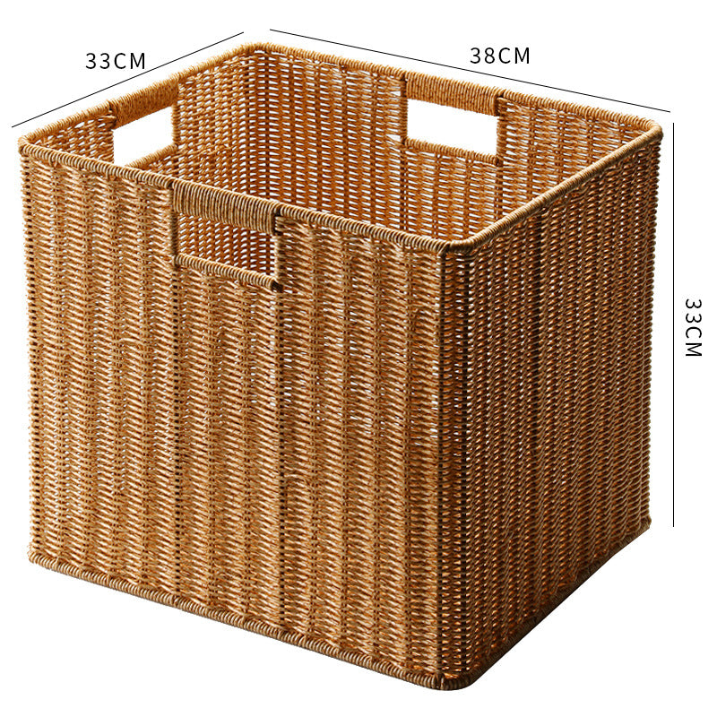 Stylish Rectangular Wicker Storage Bin Bowlift