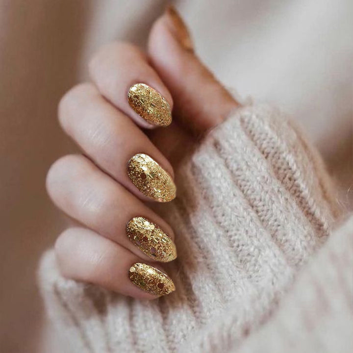 Glittering Long Stiletto Press-On Nails Bowlift
