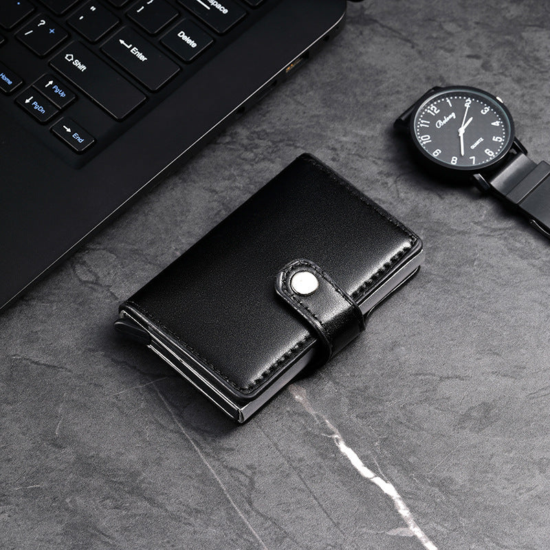 RFID-Blocking Leather Cardholder Bowlift