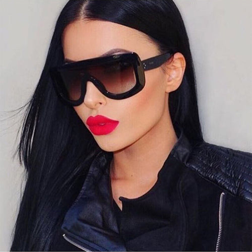 Women's sporty oversized sunglasses with futuristic design Bowlift