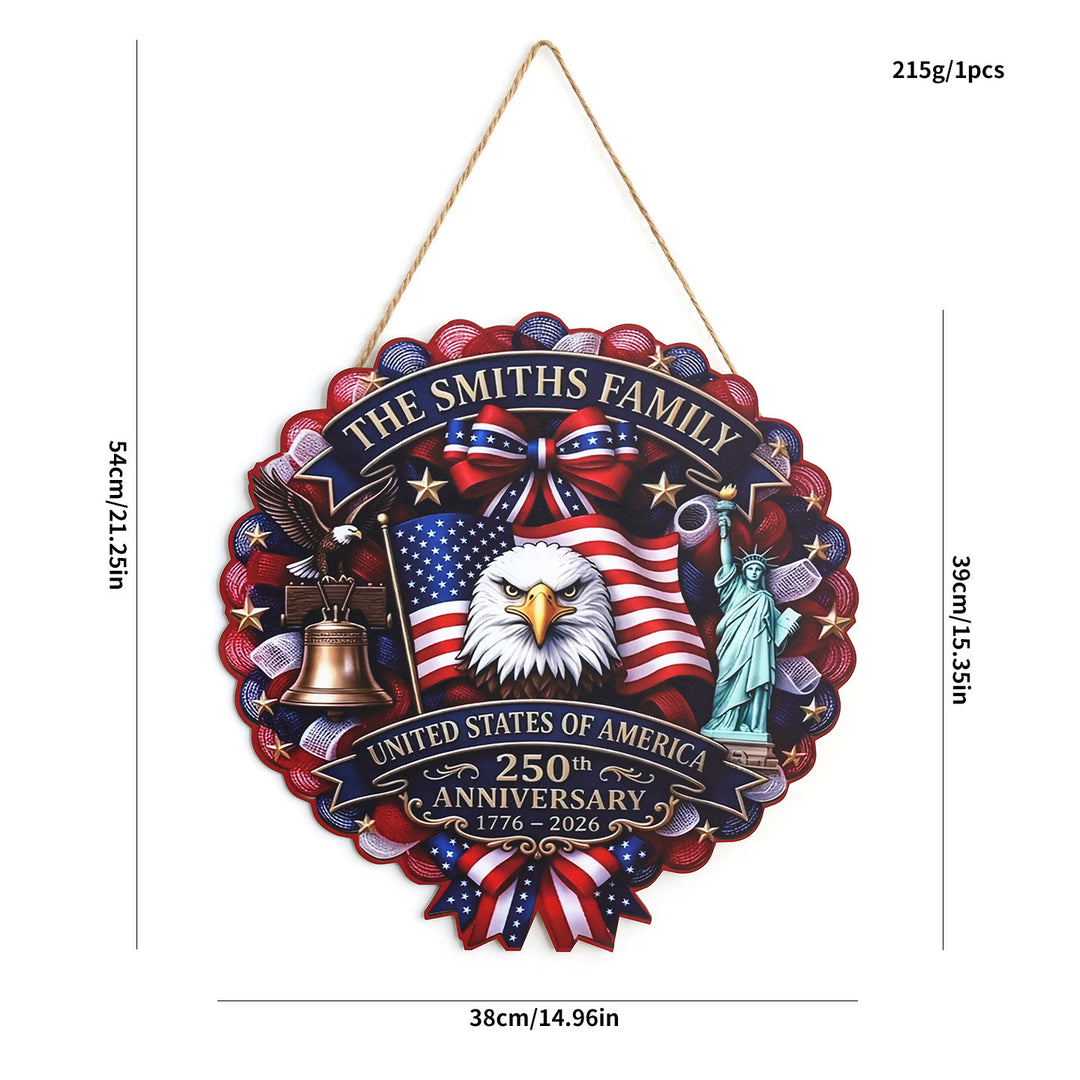 Unisex nan Patriotic Americana Burlap Ribbon Star Door Wreath with Jute Hanger Bowlift
