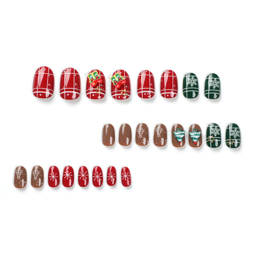 Artistic Christmas nail art with festive design Bowlift