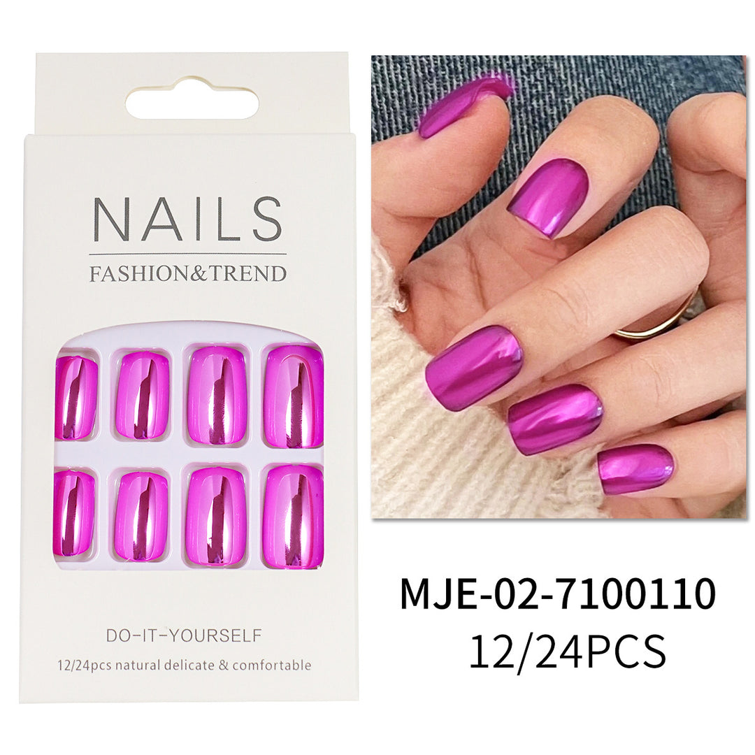 Glossy Press-On Nails Set Bowlift