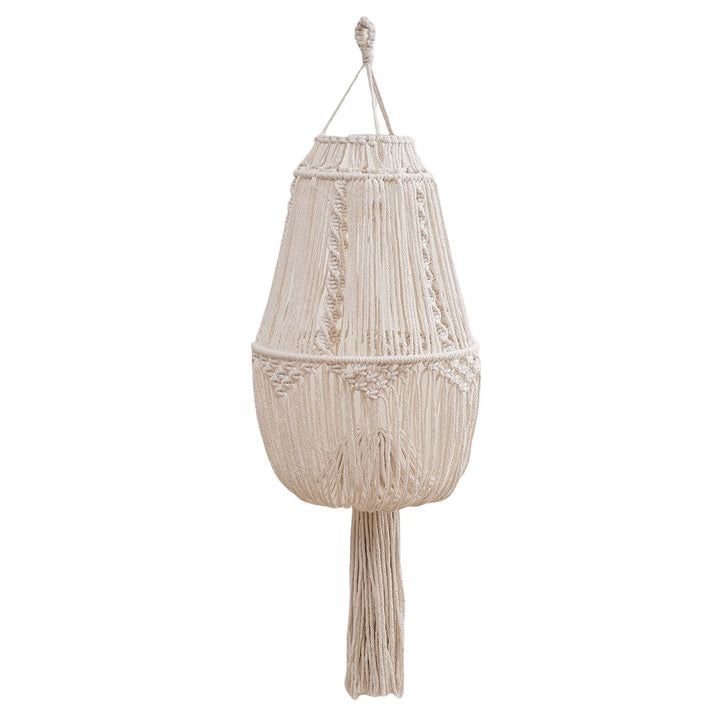 Textured Macramé Hanging Light Fixture Bowlift