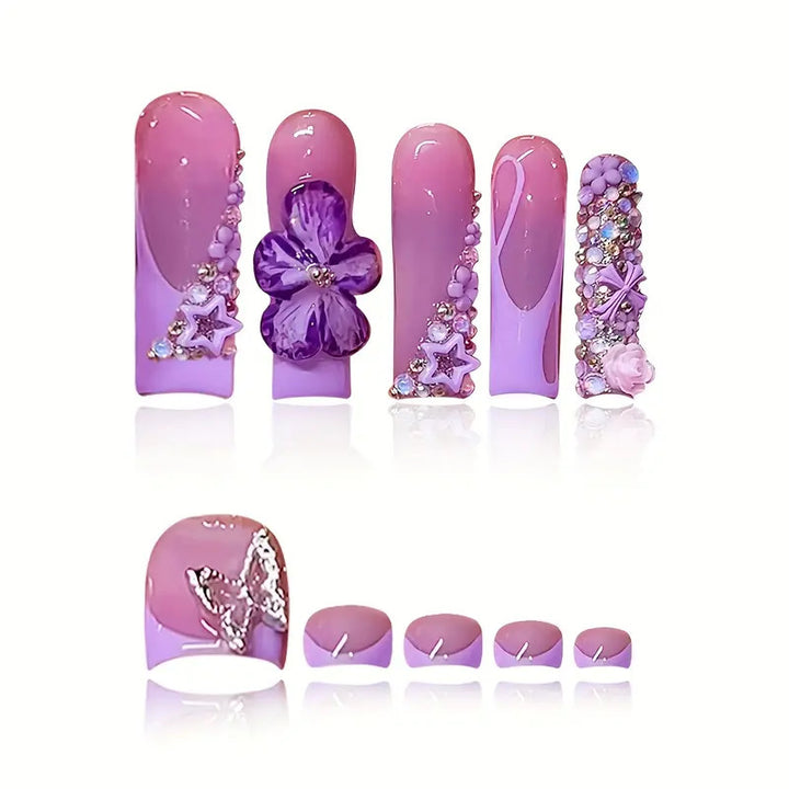 Premium Floral Nail Art Set Bowlift