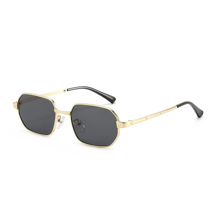 Geometric Metal Frame Sunglasses Bowlift