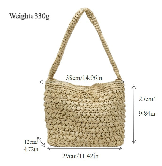 Spacious macramé bag with wide straps Bowlift