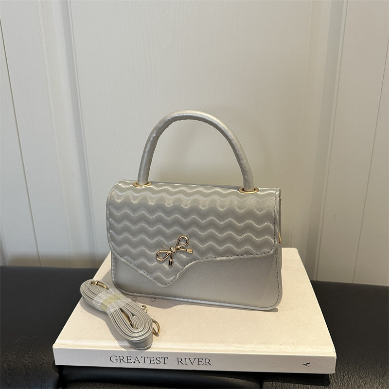 WoChic Textured Handheld Satchel Bag Bowlift