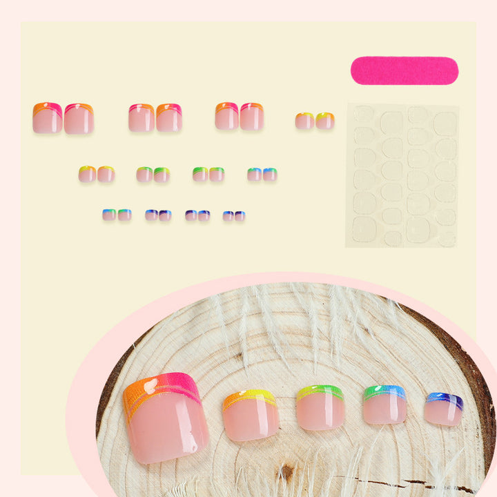 Acrylic nail set with colorful designs and high-quality workmanship Bowlift
