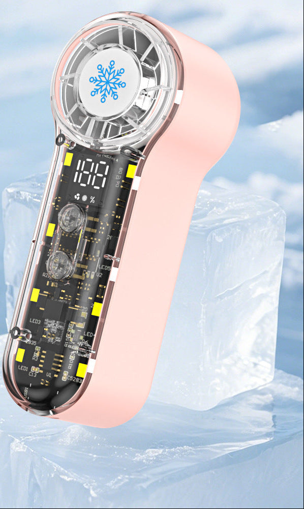 Unisex portable fan with LED display Bowlift
