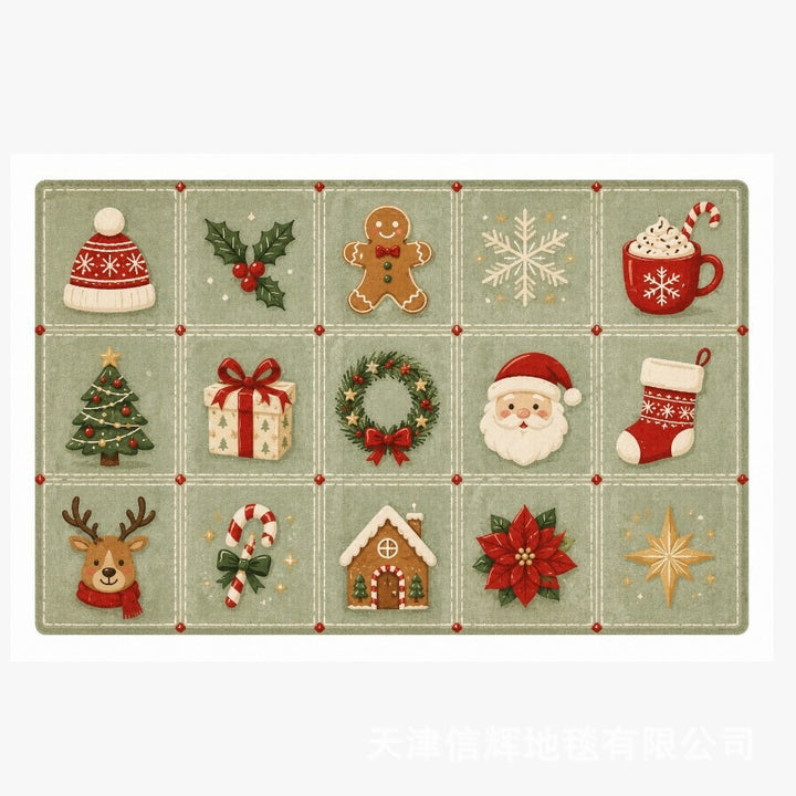 Festive Christmas-Themed Door Mat Bowlift