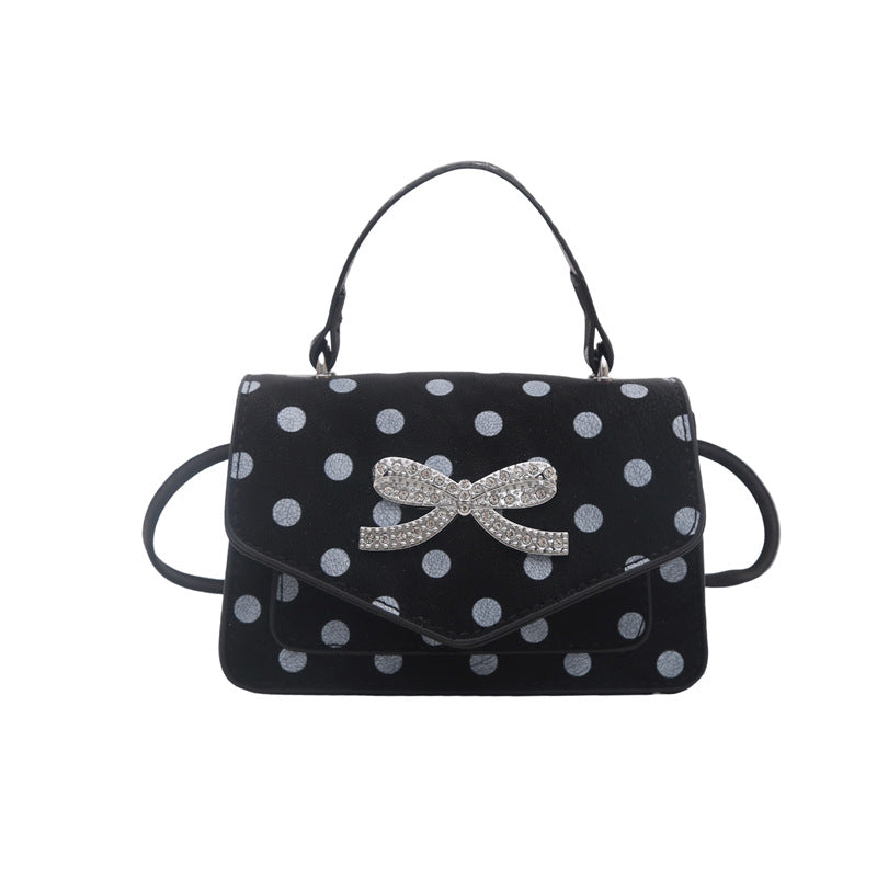 WoElegant Polka Dot Handheld Satchel Bag Bowlift