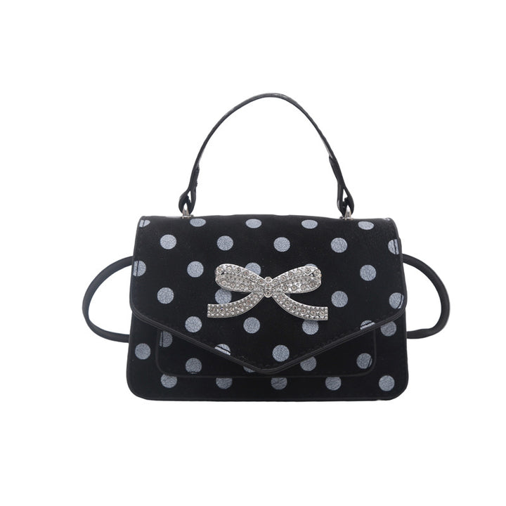 WoElegant Polka Dot Handheld Satchel Bag Bowlift