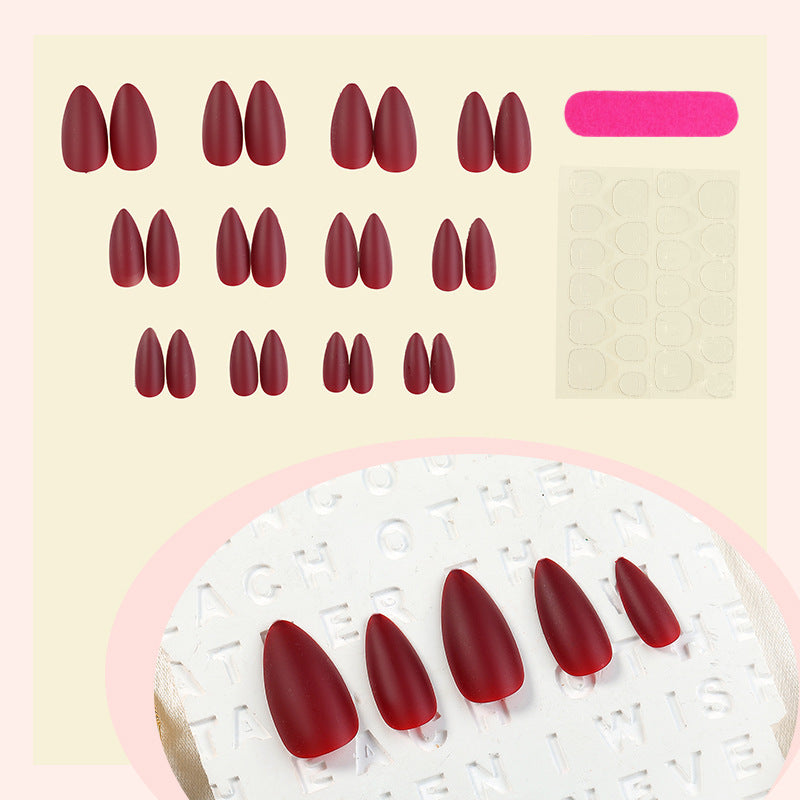 Premium Artificial Nail Set with Matte Finish Bowlift