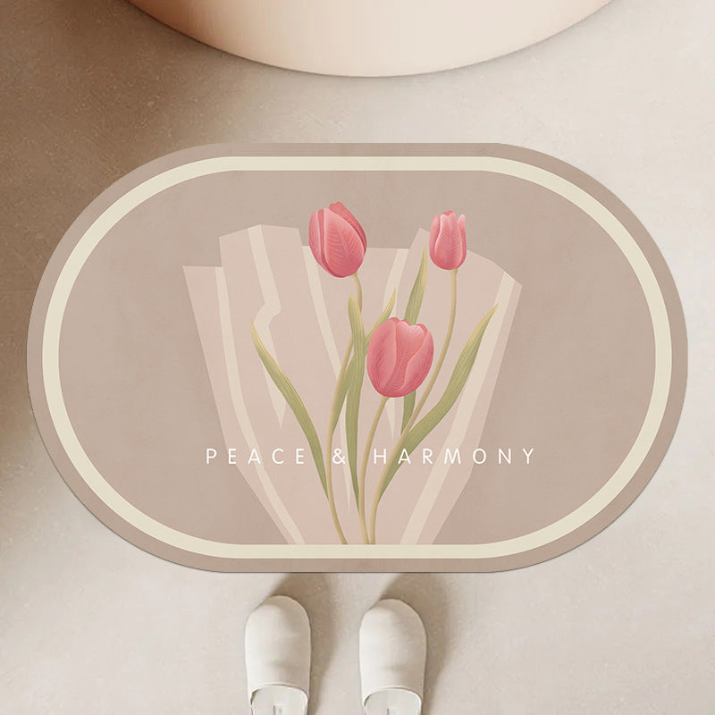 Artistic Floral Area Mat