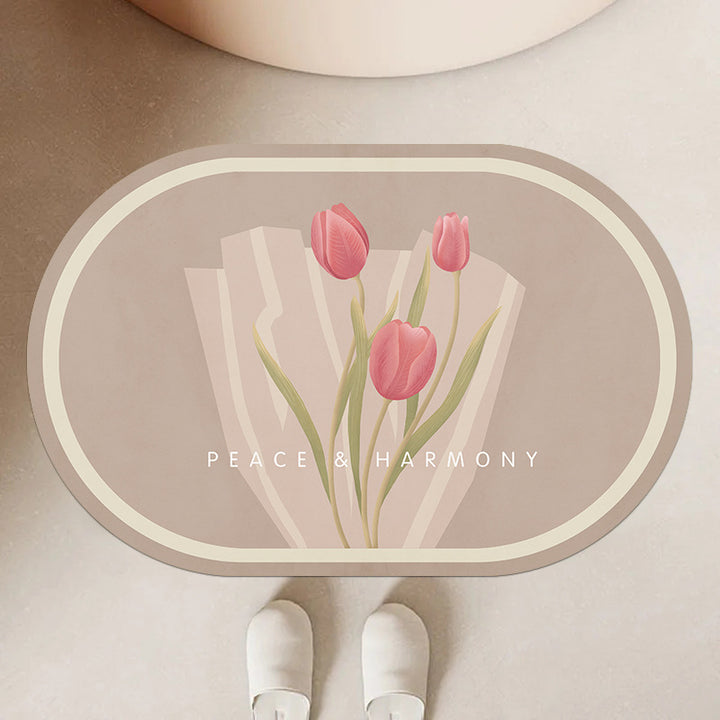Artistic Floral Area Mat