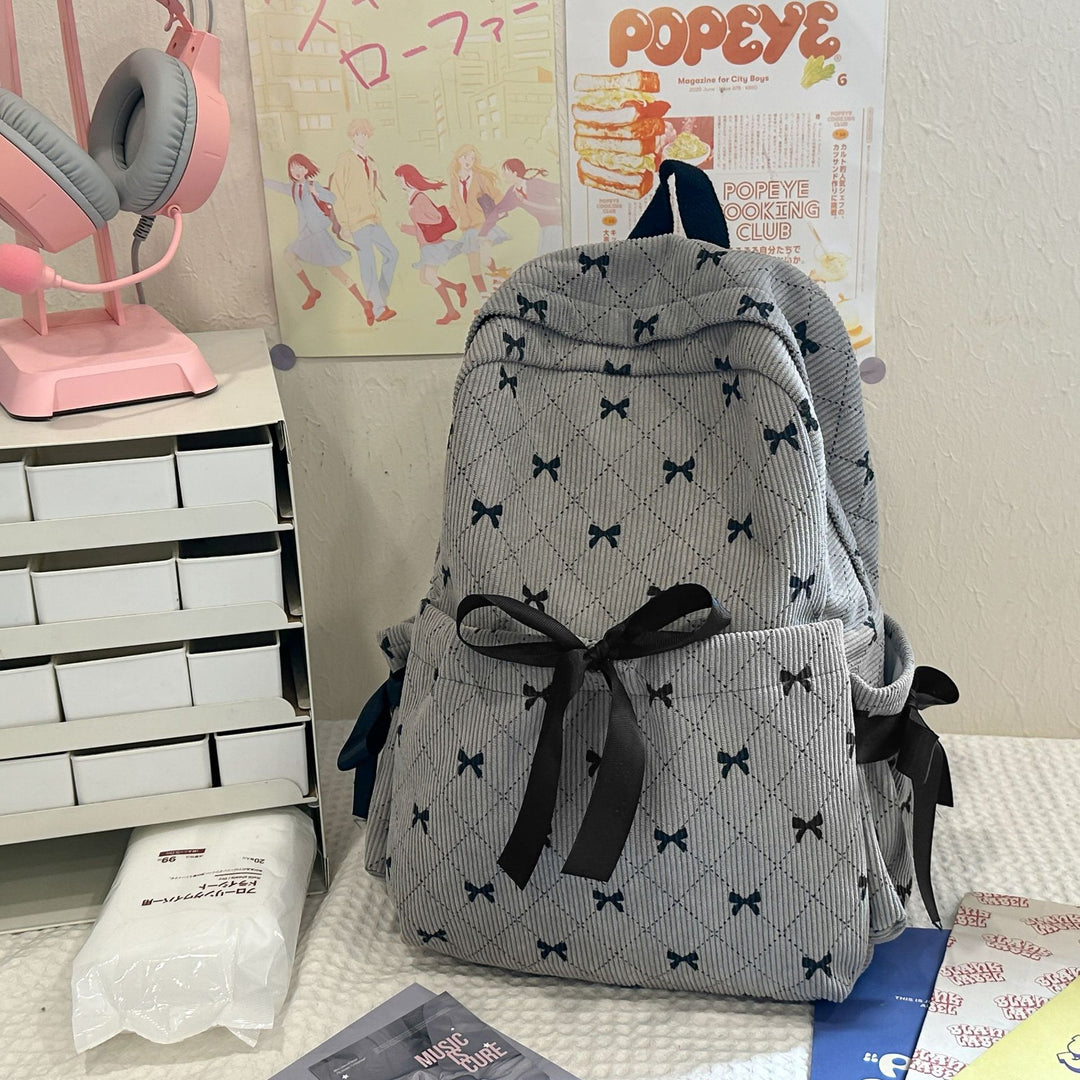 Charming Bow-Accent School Backpack