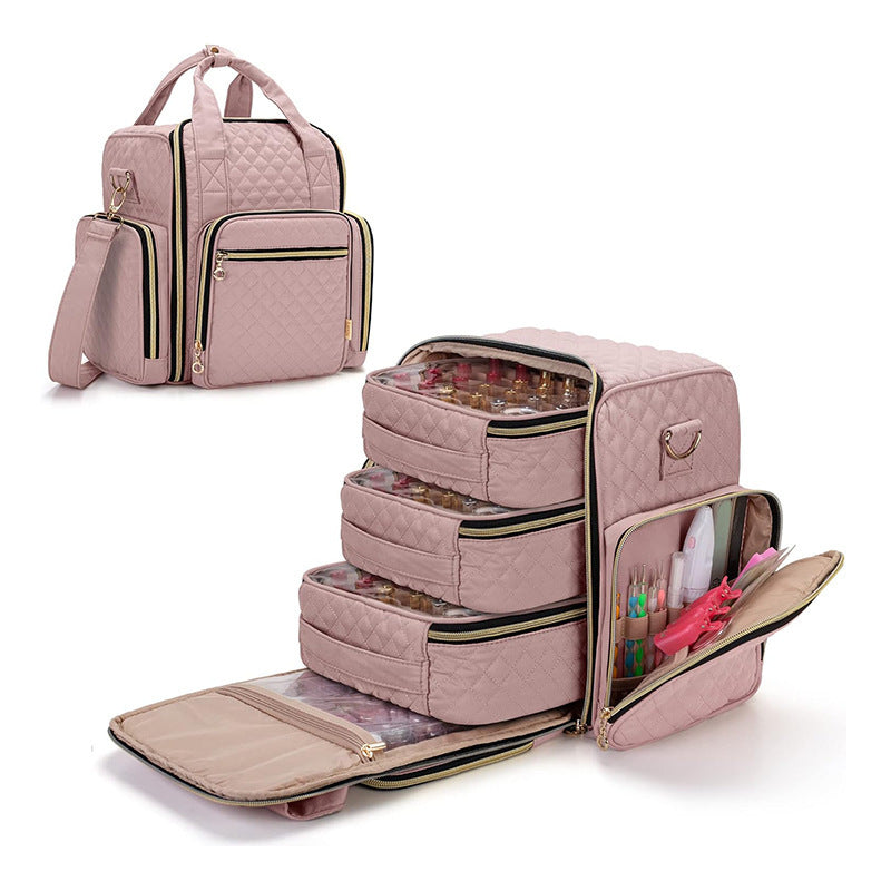Cosmetic transport bag with organizer compartments Bowlift