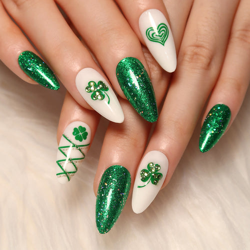 Artistic Glitter Nail Extensions Bowlift
