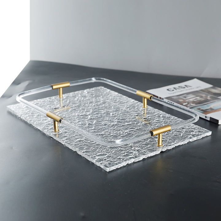 Decorative Glass Serving Tray