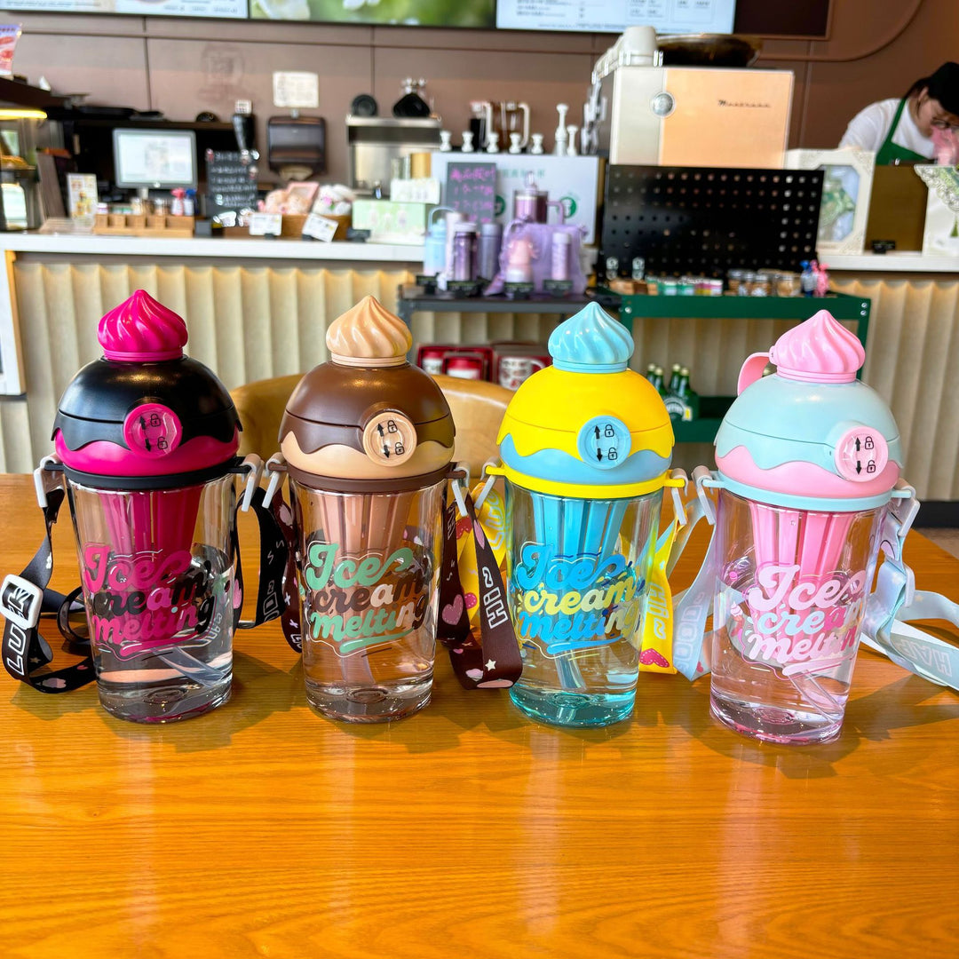 Ladies creative drinking bottle in ice cream design Bowlift
