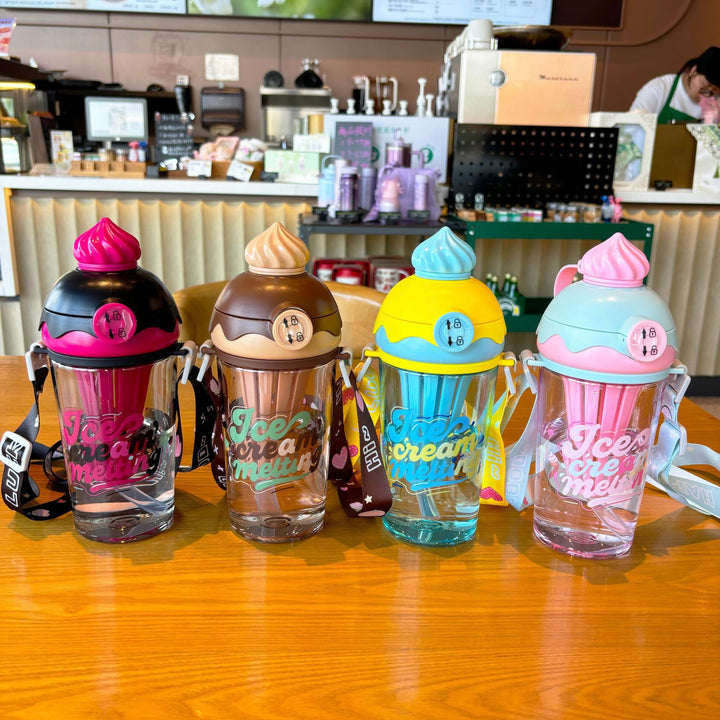 Ladies creative drinking bottle in ice cream design Bowlift