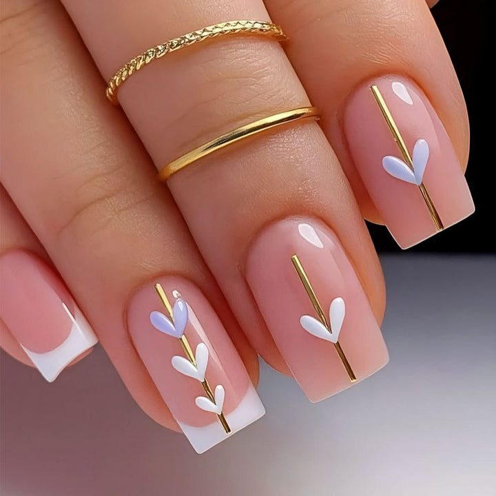 Elegant Floral Acrylic Nail Art Extensions Bowlift 1789713398