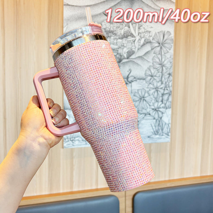 Women's Sparkling Water Bottle with Large Volume and Ergonomic Handle Bowlift