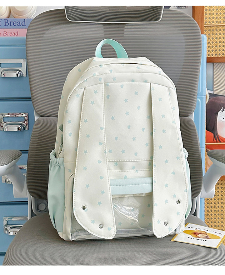 Comfortable Star-Printed School Backpack Bowlift