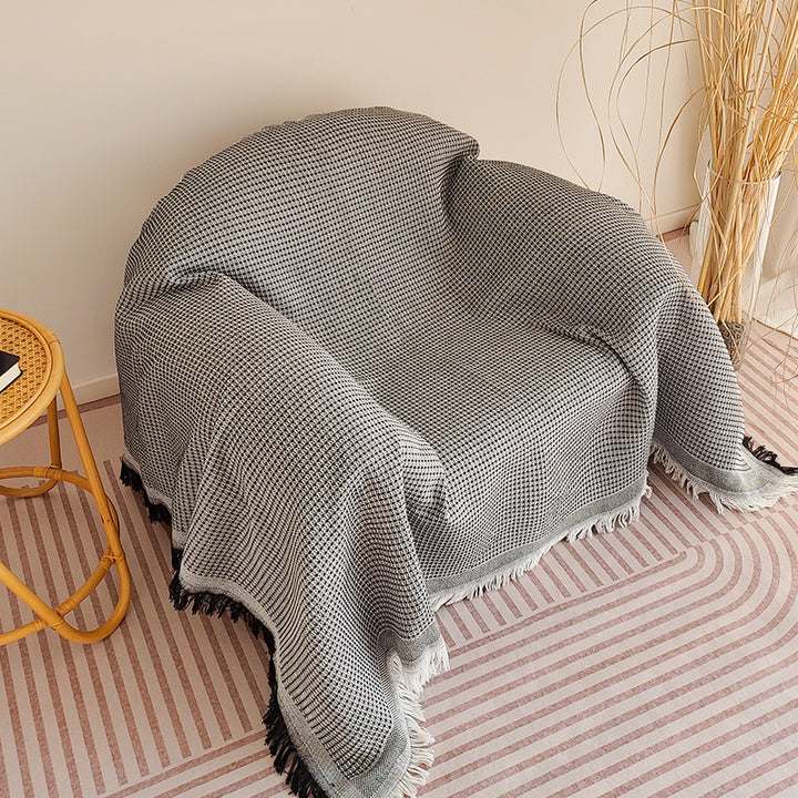 Cozy Waffle Weave Throw Blanket