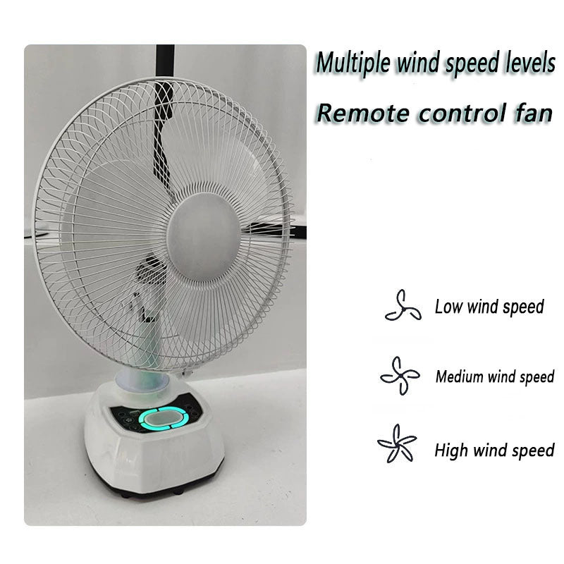 Ladies table fan with remote control and solar operation Bowlift