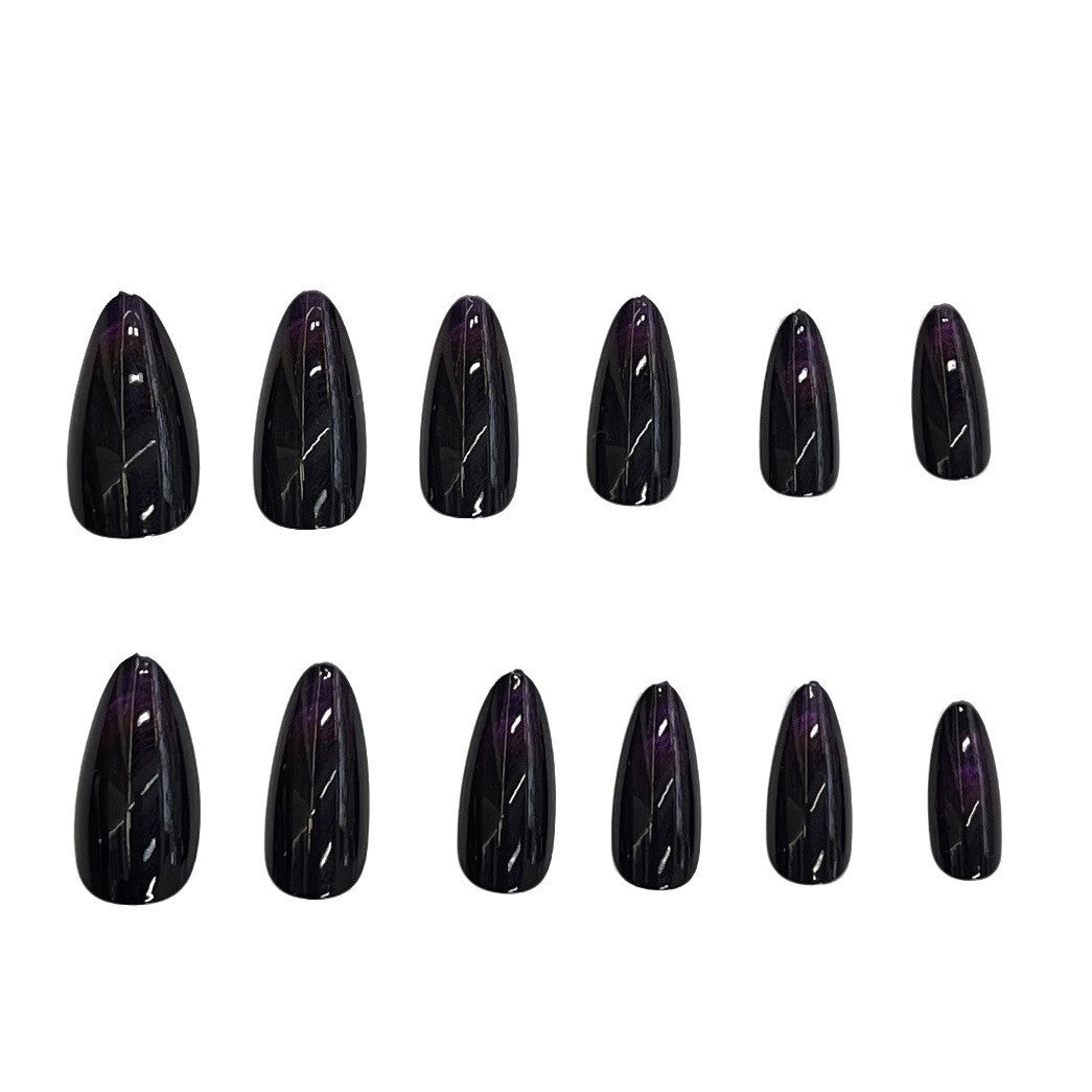 Glossy Elegant Almond-Shaped Press-On Nails Bowlift