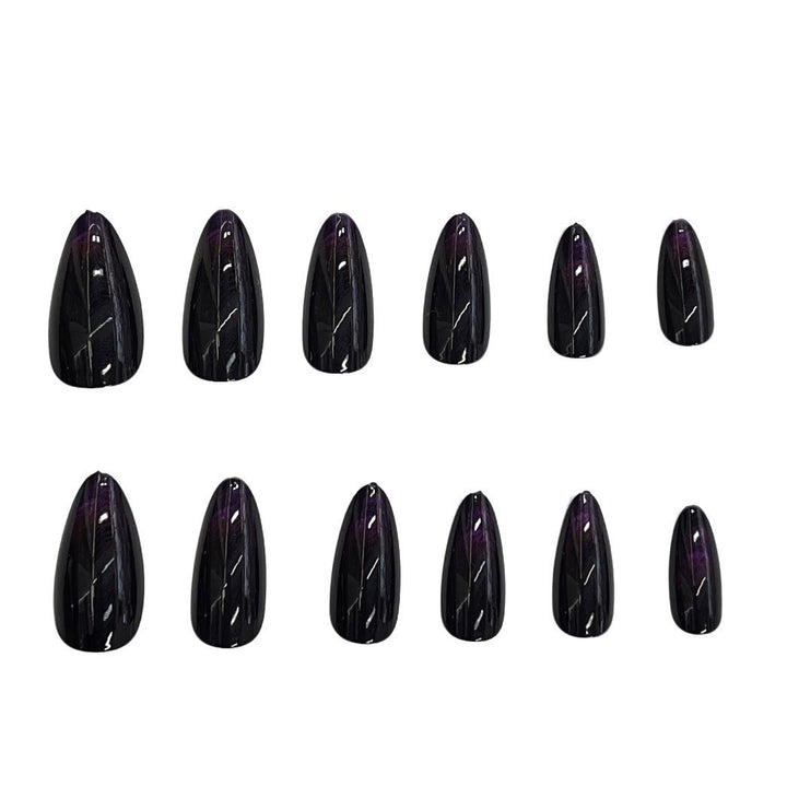 Glossy Elegant Almond-Shaped Press-On Nails Bowlift