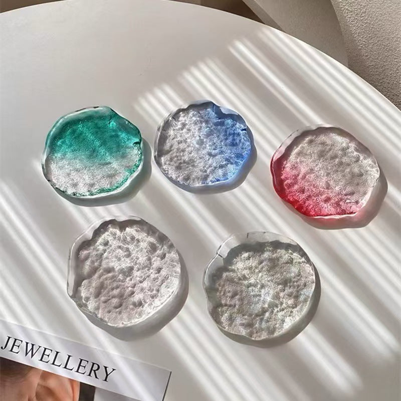 Handcrafted Irregular Edge Resin Glass Coaster and Trinket Dish Bowlift