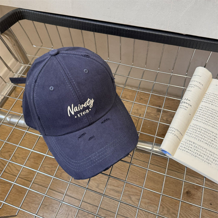 Men's Distressed Cotton Baseball Hat Bowlift