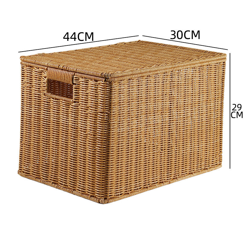 Handcrafted Rectangular Wicker Storage Box Bowlift