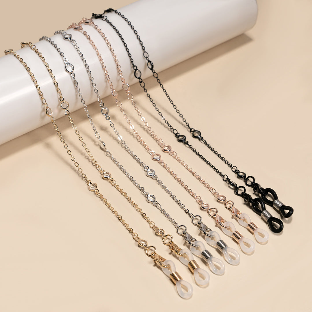 Crystal-Embellished Eyewear Chain Bowlift