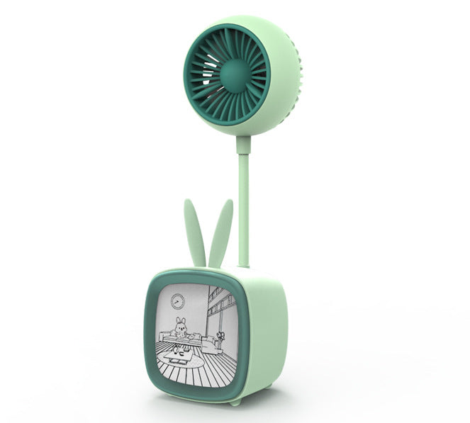 Unisex Cute Bunny-Themed Rechargeable Desk Fan Bowlift
