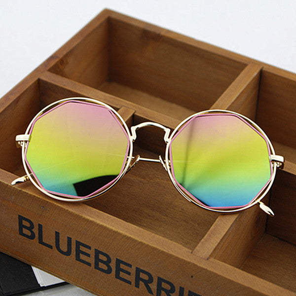 Women's Fashion Octagonal Sunglasses with Mirrored Lenses Bowlift