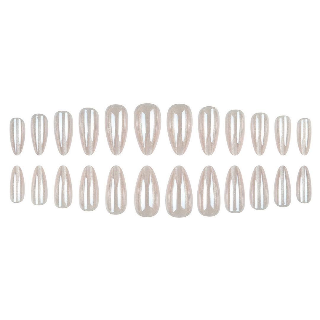 Elegant Long Stiletto Gel Press-On Nails Bowlift
