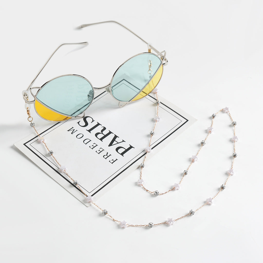 Pearl and Crystal Decor Eyewear Chain Bowlift