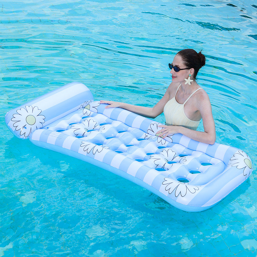 Women Inflatable Lounger with Floral Design Bowlift
