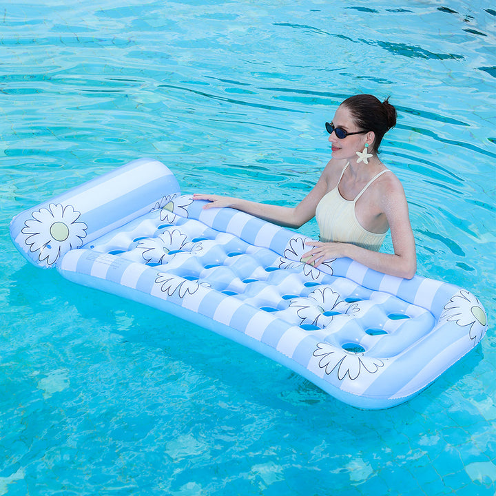 Women Inflatable Lounger with Floral Design Bowlift