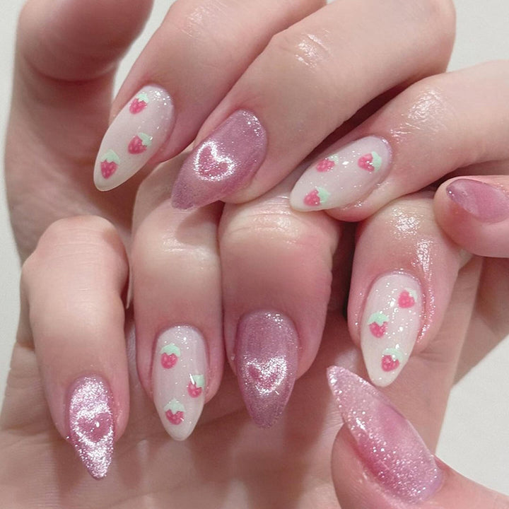Strawberry Floral Nail Art Set Bowlift