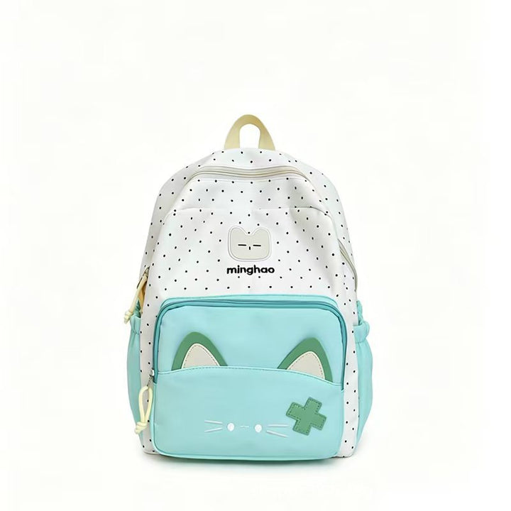 Cute Cat-Themed Multi-Pocket Backpack Bowlift